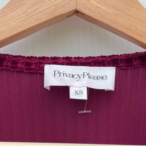 Privacy Please Astro ribbed velvet wrap dress size xs mini dress short sleeve - Picture 5 of 8